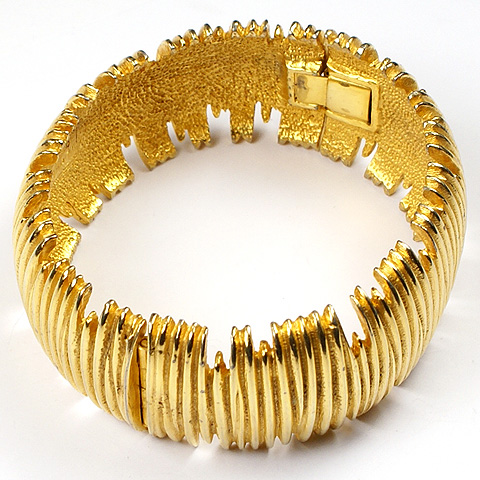 Ciro by Boucher Slashed Gold Bangle Bracelet
