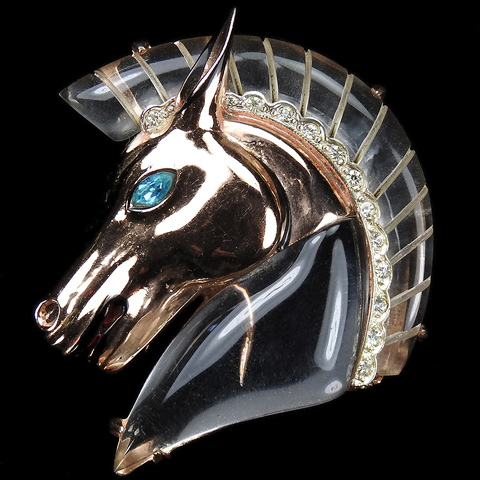 Corocraft Sterling Jelly Belly Horse Head Pin Clip