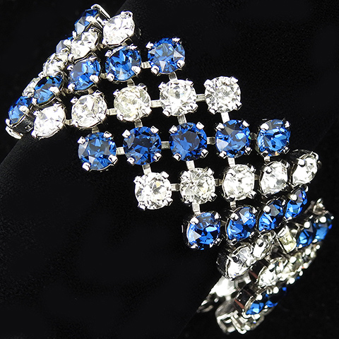 Trifari 'Alfred Philippe' 'Regency' Sapphire and Diamond Stripes Bracelet