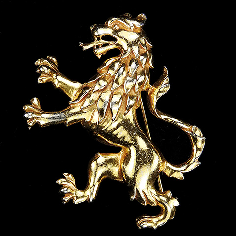 Trifari 'Alfred Philippe' WW2 Patriotic Golden British Lion Pin