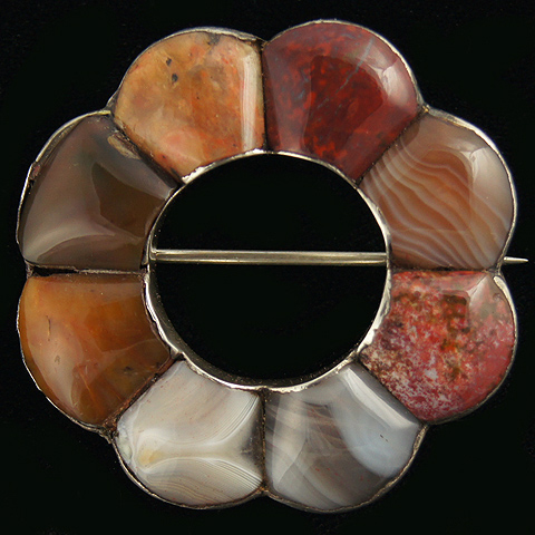 Victorian Scottish Agate Circlet Pin